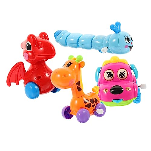 Milisten 4Stücke Aufziehspielzeug Tierfiguren mit Aufziehmechanismus für Fördert Fähigkeiten und Farbdisziplin Neujahrsgeschenk für Kleinen Spielspaß von Milisten