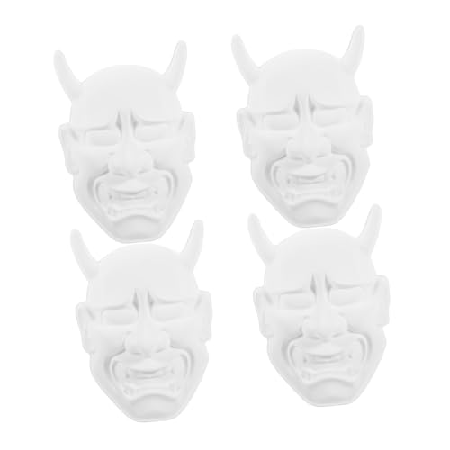 Milisten 4Stücke DIY Masken für Unbemalte Monster Masken zum Bemalen Basteln für Partys für Halloween Cosplay und Kreative Anlässe von Milisten