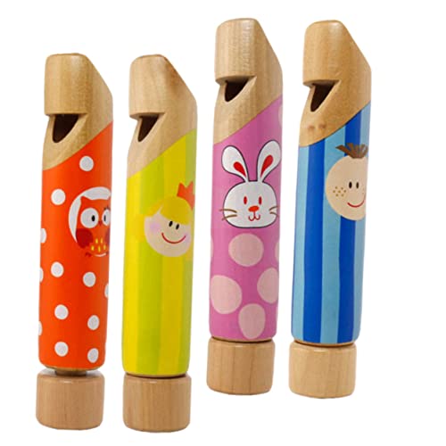 Milisten 4Stücke Holz Slide Pfeifen Lustige Musikspielzeuge für Robustes Material für Reisen zum Trainieren und Musizieren Spaß für Jungen von Milisten