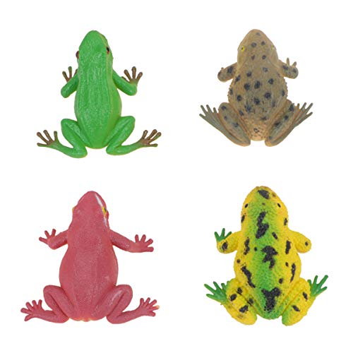 Milisten 4Stücke Klingendes Lustige Stressbewältigung für Erwachsene Squeeze mit Lebensechtem und Frosch Design Streichspiele Aufheiterung von Milisten
