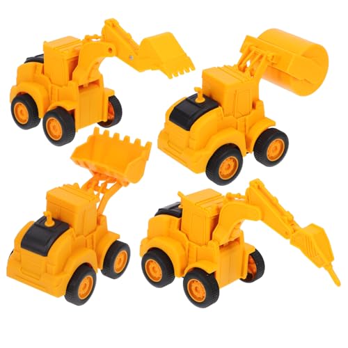 Milisten 4Stücke LKW Realistische Baufahrzeuge für Jungen und Technik für Fantasievolles im Garten oder Sandkasten für Kleine Baumeister von Milisten