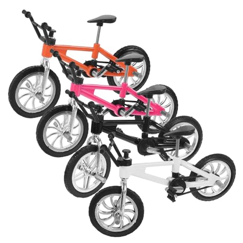 Milisten 4Stücke Mini Finger Bike Modell Teiliges Mountainbike für Mini Rennspiele und Kreative Displays Hochwertige Simulation des von Milisten