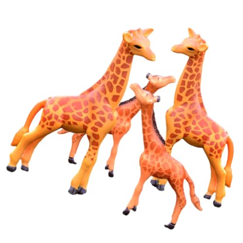 Milisten 4Stücke Mini Giraffe Figuren Deko Statuen für Garten Tierfiguren Mooslandschaften und Kreative von Milisten