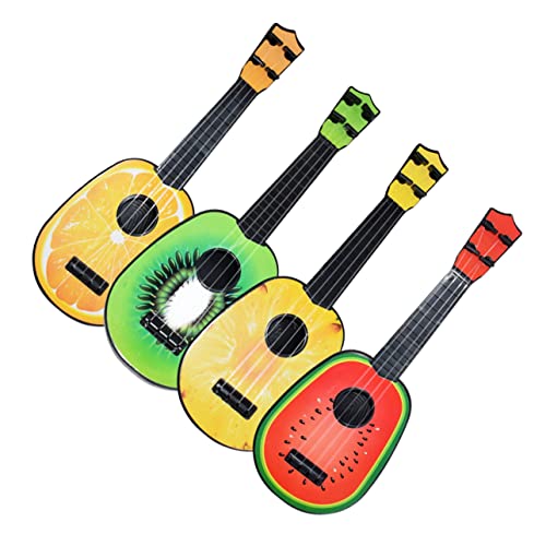 Milisten 4Stücke Mini Gitarren für Obstform Ukulele Musikinstrumente Wassermelone Ananas Pädagogisches Lernspielzeug für Musikanfänger und Kreative Entwicklung von Milisten