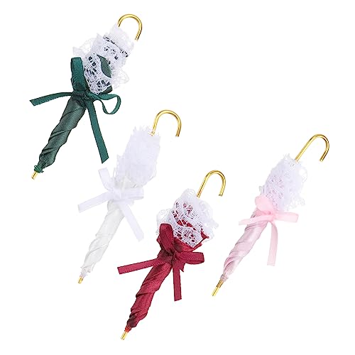 Milisten 4Stücke Mini Regenschirm Modell Mini Szene DIY Dekoration Für Puppenhaus Fotorequisiten Und Kreative Projekte Hochwertiges Accessoire Für Sammler von Milisten