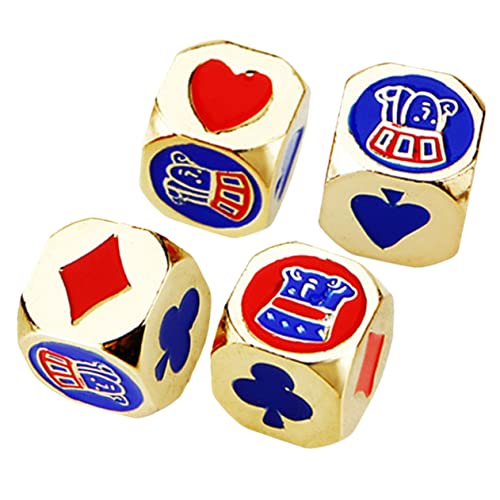 Milisten 4Stücke Poker Würfelspielzeug aus Metall Kreatives Würfelspielzubehör für Partys Geburtstagsfeiern und Hochzeiten Robust und Tragbar für Unterhaltsame Spiele Milisten 4Stücke Poker Würfelspielzeug aus Metall Kreatives Würfelspielzubehör für Partys Geburtstagsfeiern und Hochzeiten Robust und Tragbar für Unterhaltsame Spiele von Milisten