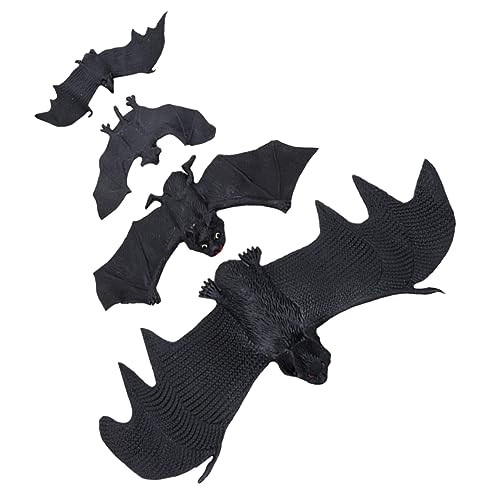 Milisten 4Stücke Teiliges Halloween Fledermaus Aus Strapazierfähigem Material Gruselige Requisiten Für Streiche Und Partys Für Halloween Dekoration Und Aprilscherze Lebensechte von Milisten