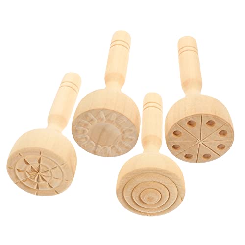 Milisten 4Stücke Teiliges Holztonformen Handgefertigte Stempel für DIY Tonprojekte Kreativ für Erwachsene für Modelliermasse Knete und Bastelarbeiten Milisten 4Stücke Teiliges Holztonformen Handgefertigte Stempel für DIY Tonprojekte Kreativ für Erwachsene für Modelliermasse Knete und Bastelarbeiten von Milisten