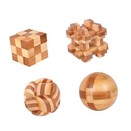 Milisten 4Stücke Teiliges Ming Lock aus Bambus Kreative Pädagogische Puzzles für Erwachsene zur des Logischen Denkens Milisten 4Stücke Teiliges Ming Lock aus Bambus Kreative Pädagogische Puzzles für Erwachsene zur des Logischen Denkens von Milisten