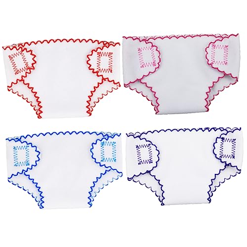 Milisten 4Stücke Teiliges Puppenwindel Wiederverwendbare Puppenunterhosen für Puppen Puppenaccessoires für Lernen von Milisten