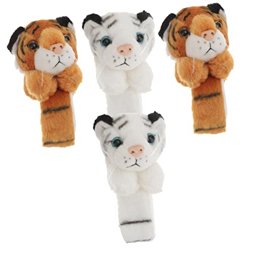 Milisten 4Stücke Tiger Slap Armbänder Tier Slap Band für Flauschige Tier Accessoires für Geburtstagsfeiern Schulpartys und Kostümpartys von Milisten
