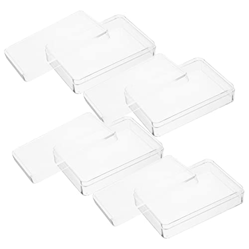 Milisten 4Stücke Transparente Pokerspielkartenboxen Robuste Kunststoff Aufbewahrungsboxen für Kartendecks für Kartenspiele Beads und Kleine Gegenstände Praktisch und Langlebig von Milisten