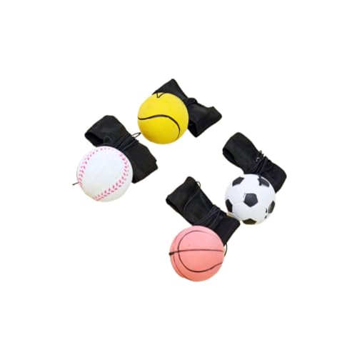 Milisten 4Stücke Wurfball Spielzeuge Elastische Armbandbälle Schnur Kreative Stressabbau Kugeln Zufälligem Muster für Emotionen und Freizeitgestaltung Milisten 4Stücke Wurfball Spielzeuge Elastische Armbandbälle Schnur Kreative Stressabbau Kugeln Zufälligem Muster für Emotionen und Freizeitgestaltung von Milisten