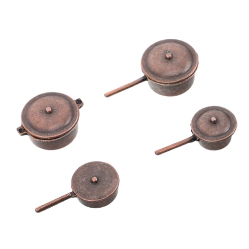 Milisten 4er Set Puppenhaus -Topf -Set Minikocher Spielzeugsimulation Pfannen Küchenzubehör Für Puppenstuben Miniaturtöpfe Mini Möbel Metall Dark Brown Milisten 4er Set Puppenhaus -Topf -Set Minikocher Spielzeugsimulation Pfannen Küchenzubehör Für Puppenstuben Miniaturtöpfe Mini Möbel Metall Dark Brown von Milisten
