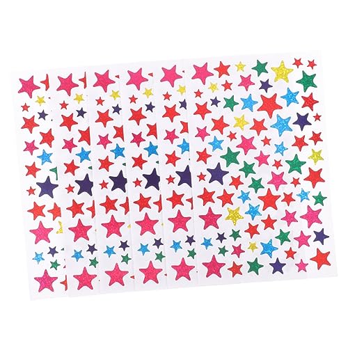 Milisten 5 Blätter Star-Belohnungsaufkleber Sternaufkleber ästhetisch Sternaufkleber für Grundschullehrer Basteln Sie Sternaufkleber Stern Aufkleber PVC Colorful Milisten 5 Blätter Star-Belohnungsaufkleber Sternaufkleber ästhetisch Sternaufkleber für Grundschullehrer Basteln Sie Sternaufkleber Stern Aufkleber PVC Colorful von Milisten