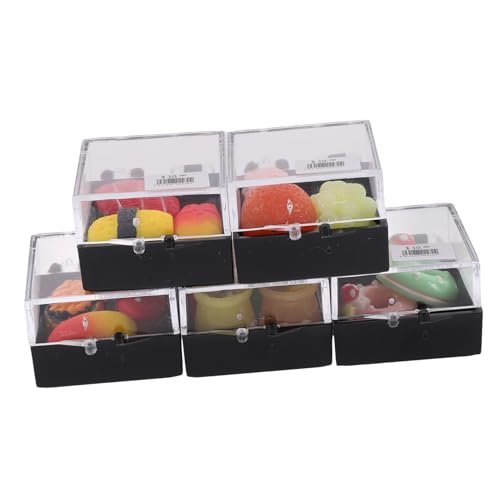 Milisten Miniatur Lebensmittel Set Boxen Mit Früchten Und Marmelade Dekoration Für Küche Und Spielzeug Für Fotografie Und Auslagen von Milisten
