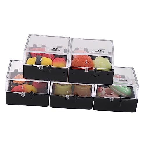 Milisten 5 Kartons dekoratives Sushi-Modell Kunstobst aus der Küche Mini Food Model Kit Künstliches Sushi- Mini-Kunstgemüsedekor Miniatur-Dessert Lebensmitteldekor Mini -Essen Plastik Milisten 5 Kartons dekoratives Sushi-Modell Kunstobst aus der Küche Mini Food Model Kit Künstliches Sushi- Mini-Kunstgemüsedekor Miniatur-Dessert Lebensmitteldekor Mini -Essen Plastik von Milisten