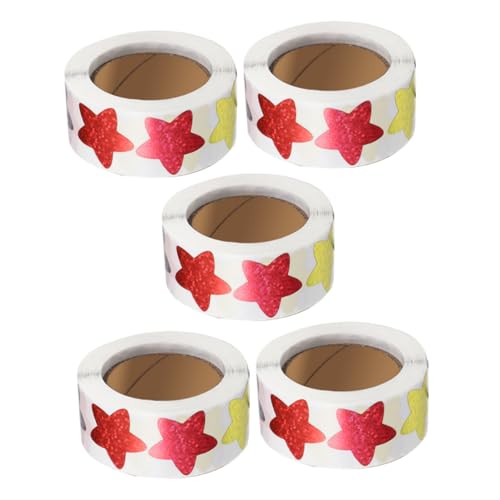 Milisten 5 Rollen Selbstklebende Sternaufkleber für Belohnungsaufkleber für DIY Motivationsaufkleber Dekorative für Schule und Wettbewerbe Ästhetische Kleine Sticker Milisten 5 Rollen Selbstklebende Sternaufkleber für Belohnungsaufkleber für DIY Motivationsaufkleber Dekorative für Schule und Wettbewerbe Ästhetische Kleine Sticker von Milisten
