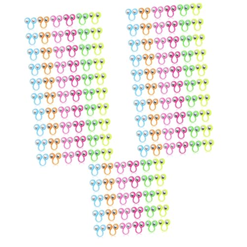 Milisten 5 Sätze Aktivitätsringspielzeug Fingerpuppen-Augenringe Augapfel Fingerspielzeug Augen Fingerpuppen Fingerpuppe Lustige Fingerpuppen Plastik Zufällige Farbe 30 Stück * 5 von Milisten