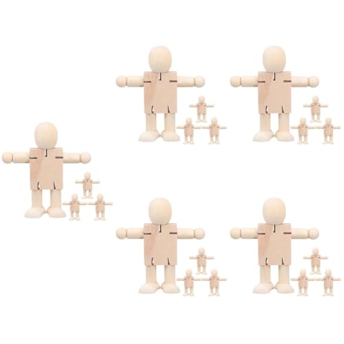 Milisten 20stücke Unvollendete Holz Roboter Figuren Für Bastelarbeiten Malen Und Kreatives Gestalten Kinderfreundliches Spielzeug Für Imaginatives Spielen Und Dekoration von Milisten