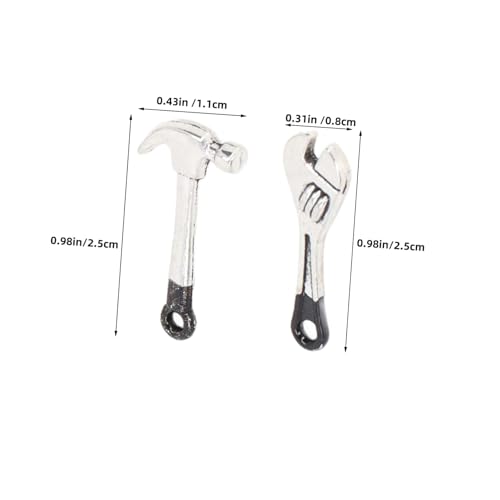 Milisten 5 Sätze Miniatur Werkzeugsatz Metall Mini Schraubenschlüssel Hammer Vielseitig Für Puppenhaus Reparatur Modellbau Kreatives Basteln Zubehör von Milisten