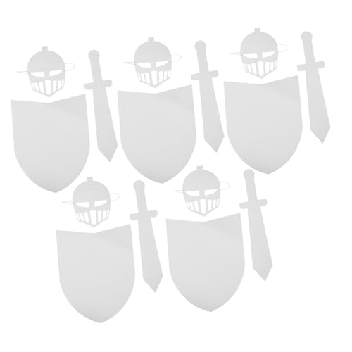 Milisten 5 Sätze Ritter Schild Maske Diy Mittelalterliche Kostümzubehör Bemalbar Pappschild Bastelset für Rollenspiele Party Milisten 5 Sätze Ritter Schild Maske Diy Mittelalterliche Kostümzubehör Bemalbar Pappschild Bastelset für Rollenspiele Party von Milisten