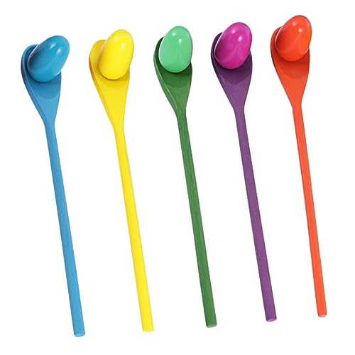 Milisten 5 Sätze Teiliges Balancierstab Holz für Sensorisches Training und Gleichgewichtsspielzeug Robust und Leicht für Outdoor Motorikspiele Farblich Sortiert Zufällige Zufällige Farbe von Milisten