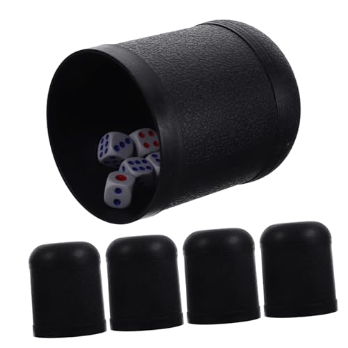 Milisten 5 Sätze Würfelbecher Würfelset Tasse Würfel klein Party Würfelstreuer mit Deckel Cocktail Pokerwürfelbecher Brettspiele Würfel Spielzubehör Shaker-Tasse Plastik Schwarz Milisten 5 Sätze Würfelbecher Würfelset Tasse Würfel klein Party Würfelstreuer mit Deckel Cocktail Pokerwürfelbecher Brettspiele Würfel Spielzubehör Shaker-Tasse Plastik Schwarz von Milisten