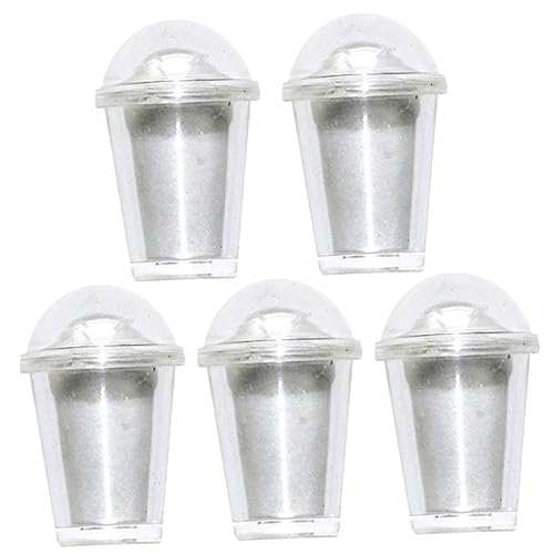 Milisten 5 Sets Mini Milchteetasse Miniatur Bubble Teetasse Puppenhaus Süße Tassen Herstellen Mini Tasse Mini Teetasse Accessoire Mini Teetasse Mini Bastelset Wiederverwendbar von Milisten
