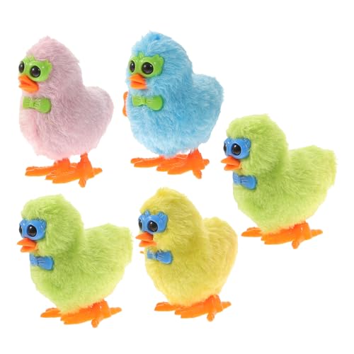 Milisten 5 Stück Aufziehküken Plüschspielzeug Wind Up Chick Kleine Hüpfende Küken Lustige Partygeschenke Für Ostern Korb Füller Zufällige Farbe Zufällige Farbe von Milisten