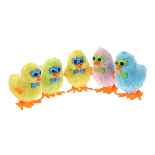 Milisten 5 Stück Aufziehspielzeug Küken Plüsch Wind Up für Lustige Hüpfende Hühner Party Niedliche Chick Toys Zufällige Farbe Zufällige Farbe von Milisten