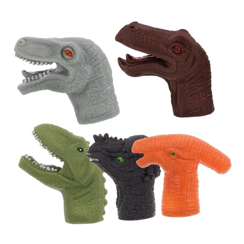 Milisten 5 Stück Fingerpuppen Dinosaurier Teiliges Interaktives für Kleinkinder für Rollenspiele Geschichtenerzählen und Partys Weiche Handpuppen für Jungen von Milisten