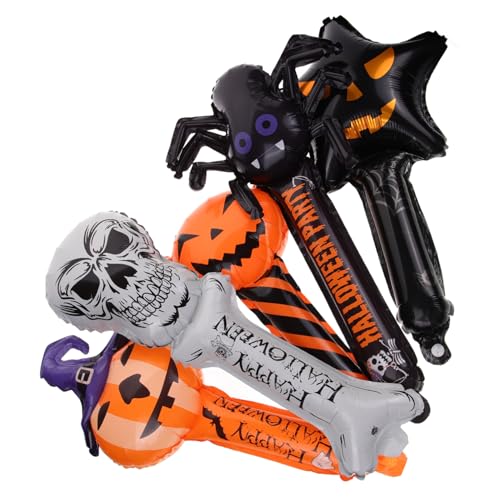 Milisten 5 Stück Halloween-ballonstab Partyballons Luftballons-set Halloween-luftballons Aus Aluminium Fröhliche Halloween-ballons Gruselige Halloween-ballons Folienballon Aluminiumfolie Milisten 5 Stück Halloween-ballonstab Partyballons Luftballons-set Halloween-luftballons Aus Aluminium Fröhliche Halloween-ballons Gruselige Halloween-ballons Folienballon Aluminiumfolie von Milisten