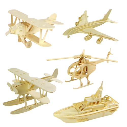 Milisten 5 Stück Holzpuzzles für kinderpuzzles aus Holz Flugzeugpuzzles aus Holz 3D-Puzzles für Bambus Milisten 5 Stück Holzpuzzles für kinderpuzzles aus Holz Flugzeugpuzzles aus Holz 3D-Puzzles für Bambus von Milisten