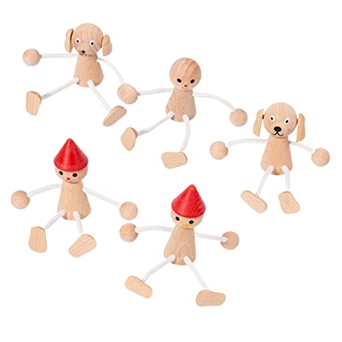 Milisten 5 Stück Holztierpuppe Marionette Dekoration klein Tiere kinderspielzeug Mädchen - Tierspielzeug handgefertigtes Mini-Puppenhauszubehör Holzfiguren Milisten 5 Stück Holztierpuppe Marionette Dekoration klein Tiere kinderspielzeug Mädchen - Tierspielzeug handgefertigtes Mini-Puppenhauszubehör Holzfiguren von Milisten
