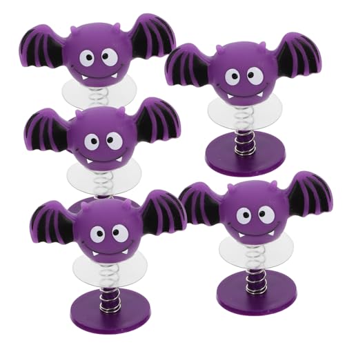 Milisten 5 Stück Hüpfende Fledermausfigur Frühling Halloween Springendes Es Ist Schläger Party Springende Federspielzeuge Für Halloween Halloween- Eisen Violett von Milisten
