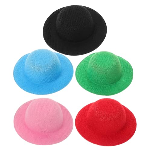 Milisten 5 Stück Hüte für DIY Bastelprojekte Niedliche Dekohüte für Puppen Haaraccessoires und Szenen Robustes Material für Schule und Heimdekoration von Milisten