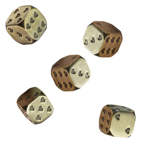 Milisten 5 Stück Love Party Nummer Herz Würfel Brettspiel Würfel Kleine Würfel 6 Seitige Würfel Tragbare Würfel Unterhaltungswürfel Würfelspiel 13Mm Würfel Metallwürfel Würfelwürfel von Milisten