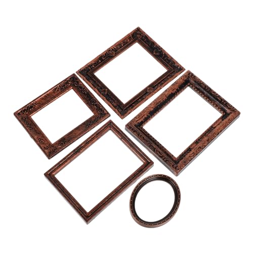 Milisten 5 Stück Maßstab Bronziert Vintage Mini Fotorahmen aus Kunststoff Kleine Miniaturrahmen für Puppenhaus Dekoration und DIY Möbel Zubehör Milisten 5 Stück Maßstab Bronziert Vintage Mini Fotorahmen aus Kunststoff Kleine Miniaturrahmen für Puppenhaus Dekoration und DIY Möbel Zubehör von Milisten
