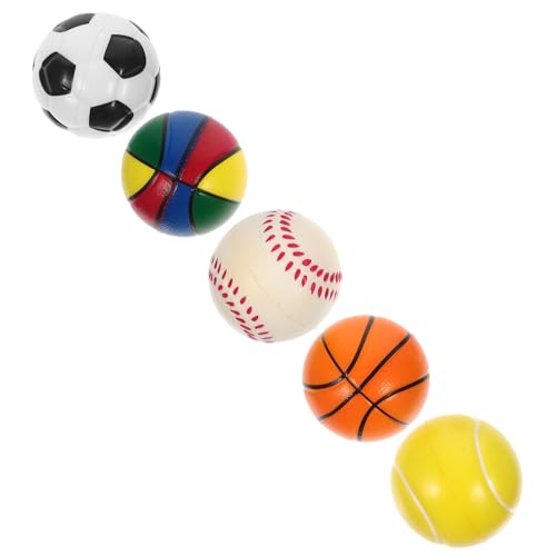 Milisten 5stücke Mini Sportbälle Stressabbau Spielzeug Für Mädchen Squeeze Bälle Pu-Schaum Geeignet Für Büro Zuhause Und Partyspiele Stressbewältigung Für Freizeitaktivitäten von Milisten