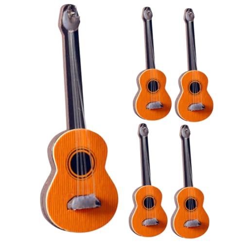 Milisten 5stücke Miniatur Gitarrenmodell Teiliges Dollhouse Zubehör Stylische Mini-musikinstrumente Für -Dekoration Und Fotografie Leicht Und Tragbar Für Musikliebhaber von Milisten
