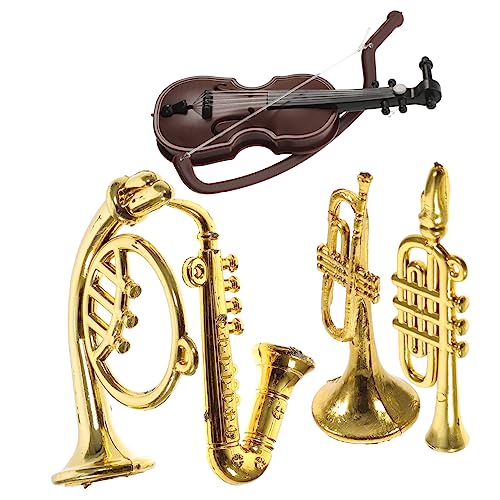 Milisten 5 Stück Mini-Musikinstrumentenmodell Dekoration Kinderspielzeug Miniatur Bausätze für Toys kleines Instrument für Instrumente für Mini- Plastik von Milisten