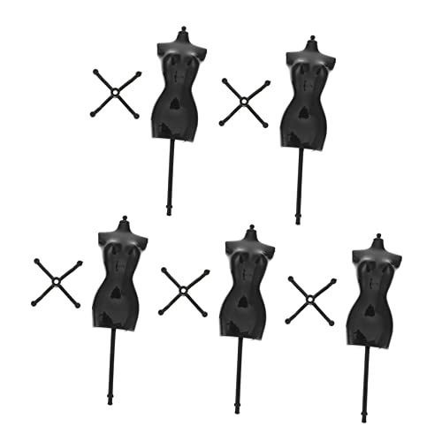 Milisten 5 Stück Puppenkleiderständer für Kleiner Puppen Verstellbar Puppenmodellständer aus Kunststoff für Puppenmode Präsentationen und Kreatives Spielen von Milisten