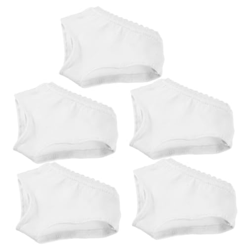 Milisten 5 Stück Puppenunterwäsche Höschen Puppenwindeln Cabbage Patch Puppen Puppenkleidung Windeln Für Puppen Zubehör Für Puppen Puppenzubehör Stoff Weiß von Milisten