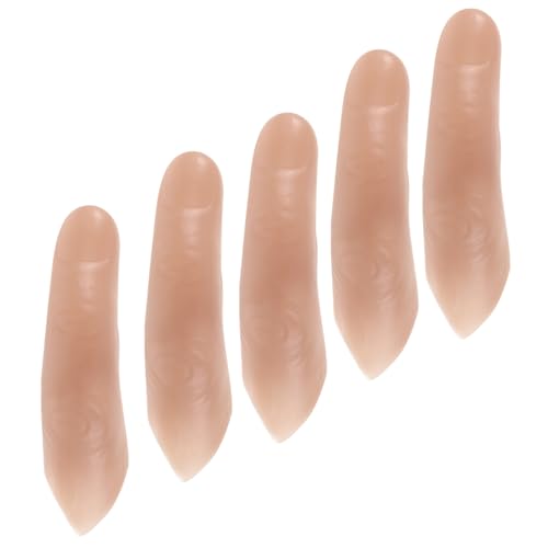 Milisten 5 Stück Realistische Set Fake Fingers mit Extra Langer Detailgetreue Simulation für Requisiten Theater Rollenspiel und Cosplay Vielseitige und Verkleidungsaccessoires von Milisten