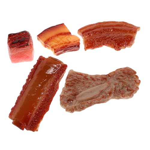 Milisten 5 Stück Rippenmodell Realistisches Schweinefleischdekor Simulationsschweinefleischmodell Ausstellungsmodell Für Schweinerippchen Großes Rippenmodell Harz von Milisten