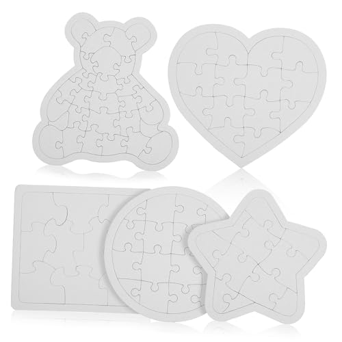 Milisten 5 Stück Teiliges Blanko Puzzle mit Bär Herz Stern und Kreis DIY Papierpuzzle zum Bemalen Personalisiertes Kinderpuzzle für Kreative Gestaltung und Bastelprojekte Milisten 5 Stück Teiliges Blanko Puzzle mit Bär Herz Stern und Kreis DIY Papierpuzzle zum Bemalen Personalisiertes Kinderpuzzle für Kreative Gestaltung und Bastelprojekte von Milisten