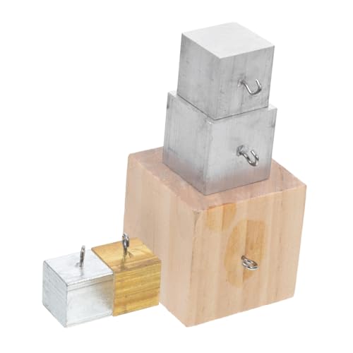 Milisten 5 Stück Teiliges Dichtewürfel Set aus Holz Kupfer Metall Aluminium Langlebig für Wissenschaftliche Experimente mit Haken für Physikunterricht und Bildungsdemonstrationen Milisten 5 Stück Teiliges Dichtewürfel Set aus Holz Kupfer Metall Aluminium Langlebig für Wissenschaftliche Experimente mit Haken für Physikunterricht und Bildungsdemonstrationen von Milisten