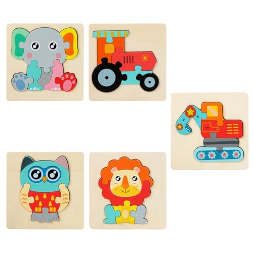 Milisten 5 Stück Teiliges Holzpuzzle mit Tiermotiven Pädagogisches für und Denkfähigkeiten für Spielerisches Lernen und Frühe Bildung Milisten 5 Stück Teiliges Holzpuzzle mit Tiermotiven Pädagogisches für und Denkfähigkeiten für Spielerisches Lernen und Frühe Bildung von Milisten