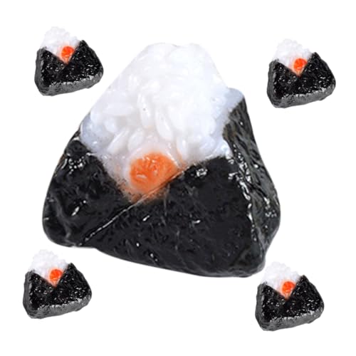 Milisten 5 Stück Teiliges Japanische Snacks Dreieckige Reisball Ornamente für Szenen für DIY Dekorationen und Sammler von Modellen von Milisten